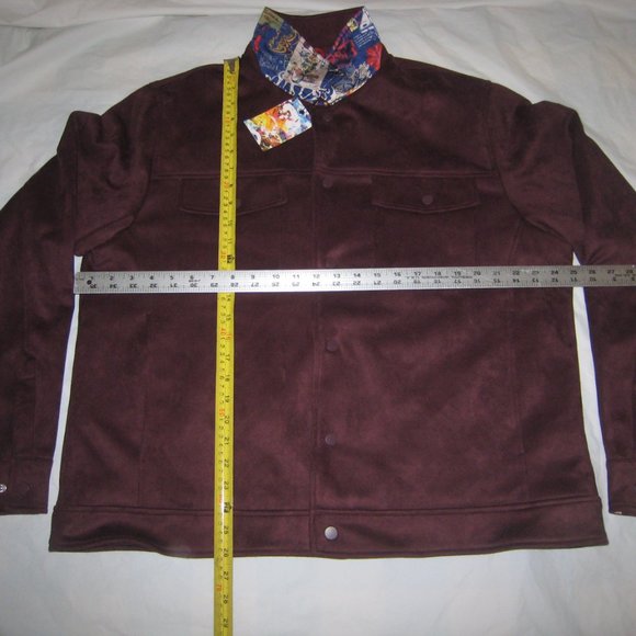 ROBERT GRAHAM Vegan Suede Trucker Jacket Men’s Size 2XL Mahogany RGF23R77 - Picture 2 of 11